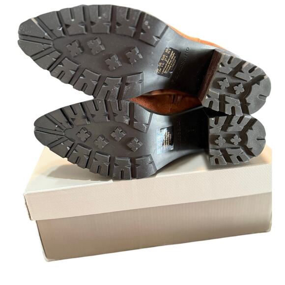 Franco Sarto Trent Women’s Ankle Boots Russet Brown Suede Leather Sz 7.5 WNWB - Picture 3 of 16